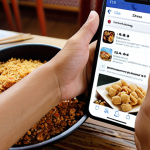 **

Prompt:  Decreasing social media engagement. A hand scrolling through a Facebook feed with mostly ignored posts. Focus on the lack of likes, shares, and comments.  Subtle Thai cultural elements in the background (e.g., a glimpse of Thai script or a traditional snack).

**