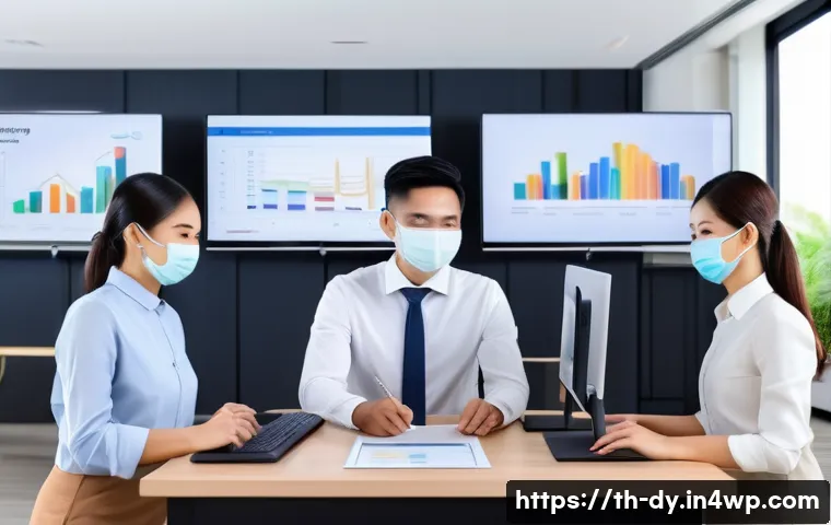 고객 이탈 원인 진단 체크리스트 - A modern Thai customer service office with diverse staff attentively monitoring customer behavior on...